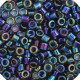 DBM0005 Black AB, Size 10/0 Miyuki Delica Beads, Colour code -5 - 50gm bag DBM0005 Black AB, Size 10/0 Miyuki Delica Beads, Colour code -5 - 50gm bag