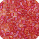 DBM0062 Light Cranberry AB Lined-Dyed, Size 10/0 Miyuki Delica Beads, Colour code -62 - Approx. 5.2g DBM0062 Light Cranberry AB Lined-Dyed, Size 10/0 Miyuki Delica Beads, Colour code -62 - Approx. 5.2g
