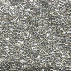 Cut Bright Sterling Silver Miyuki 11/0 Seed Beads, colour 0961, 5.2g approx. Cut Bright Sterling Silver Miyuki 11/0 Seed Beads, colour 0961, 5.2g approx.