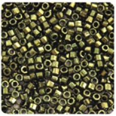 Olive Metallic, Colour Code 0011, Size 11/0  Cut  Miyuki Delica Beads, 5.2g appr...