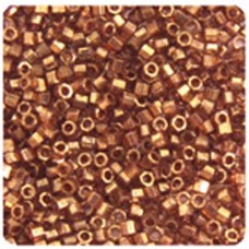 DBMC0115  Light Topaz Transparent Gold Luster 10/0 Cut Miyuki Delica Beads Colou...