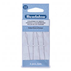 Beadalon 700M-100 Collapsible Eye Needles, 2.5 Inch, Medium, 4 Pack