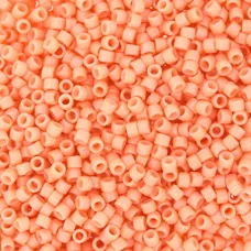 DB2111 Duracoat Opaque Dyed Peach, Size 11/0 Miyuki Delica Beads, 5.2g approx. DB2111 Duracoat Opaque Dyed Peach, Size 11/0 Miyuki Delica Beads, 5.2g approx.