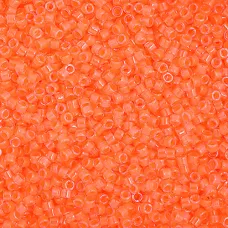 DB2033 Size 11-0 Miyuki Delica Beads, Approx 5.2g,, Light Orange Luminous Neon
