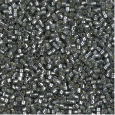 DB0697 Grey Semi-Matt Silver Lined Dyed, Size 11/0 Miyuki Delica Beads, wholesal...