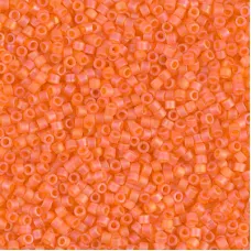 DB0855 Orange Transparent matte AB, Size 11/0 Miyuki Delica Beads, wholesale pac...
