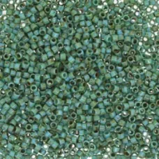DB2264 Opaque Turquoise Blue Picasso, size 11/0 Miyuki Miyuki Delica Beads, 50g wholesale bag DB2264 Opaque Turquoise Blue Picasso, size 11/0 Miyuki Miyuki Delica Beads, 50g wholesale bag