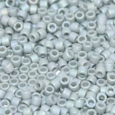 DB2320  Frost Opaque Glazed Rainbow Cadet Grey Size 11/0 Miyuki Delica Beads, 5...