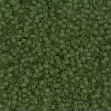 DB1267 Matte Transparent Olive, Size 11/0 Miyuki Delica Beads, 5.2g approx. DB1267 Matte Transparent Olive, Size 11/0 Miyuki Delica Beads, 5.2g approx.