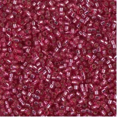 DB1341 Dyed Silver Lined Medium Rose, Size 11/0 Miyuki Delica Beads, 5.2g approx. DB1341 Dyed Silver Lined Medium Rose, Size 11/0 Miyuki Delica Beads, 5.2g approx.