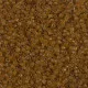 DB1391 Mustard Lined Amber, Size 11/0 Miyuki Delica Beads, 5.2g approx.