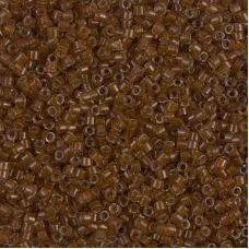 DB1393 Dark Topaz Lined Amber, Size 11/0 Miyuki Delica Beads, 5.2g approx. DB1393 Dark Topaz Lined Amber, Size 11/0 Miyuki Delica Beads, 5.2g approx.
