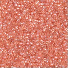 DB1480 Transparent Peach Luster, Size 11/0 Miyuki Delica Beads, 5.2g approx. *Being discontinued by Factory* DB1480 Transparent Peach Luster, Size 11/0 Miyuki Delica Beads, 5.2g approx. *Being discontinued by Factory*