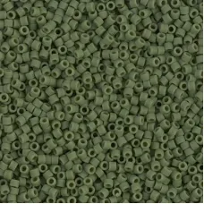 DB1585 Matted Opaque Avocado, Size 11/0 Miyuki Delica Beads, 5.2g approx.