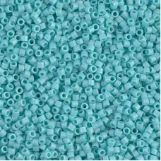 DB1595 Matted Opaque Sea Opal AB, Size 11/0 Miyuki Delica Beads, 5.2g approx. DB1595 Matted Opaque Sea Opal AB, Size 11/0 Miyuki Delica Beads, 5.2g approx.