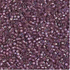 DB1757 Sparkling Orchid Lined Amethyst AB, Size 11/0 Miyuki Delica Beads, 5.2g approx.