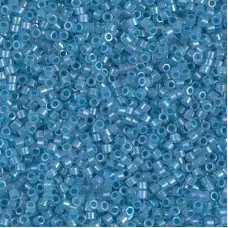 DB1761 Sparkling Sky Blue Lined Opal AB, Size 11/0 Miyuki Delica Beads, 5.2g approx.