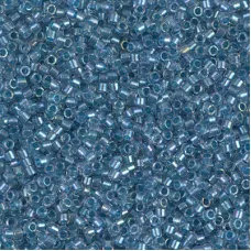 DB1762 Sparkling Sky Blue Lined Crystal AB, Size 11/0 Miyuki Delica Beads, 5.2g ...