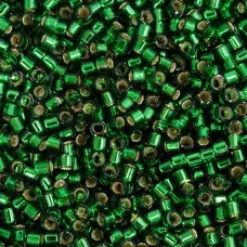 DB0046 Light Green Silver Lined, Size 11/0 Miyuki Delica Beads, 5.2g approx.