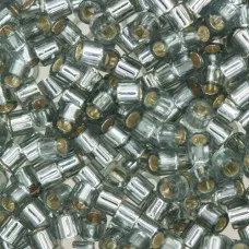 DB0048 Grey Silver Lined, Size 11/0 Miyuki Delica Beads, 5.2g approx.
