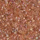 DB0054 Peach AB Lined-Dyed, Size 11/0 Miyuki Delica Beads, 5.2g approx.