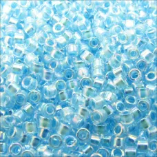 DB0057 Sky Blue AB Lined-Dyed, Size 11/0 Miyuki Delica Beads, 5.2g approx. DB0057 Sky Blue AB Lined-Dyed, Size 11/0 Miyuki Delica Beads, 5.2g approx.