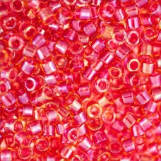 DB0062 Light Cranberry AB Lined-Dyed, Size 11/0 Miyuki Delica Beads, 5.2g approx...