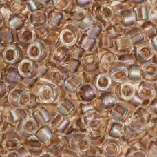 DB0064 Taupe Lined Crystal AB Lined-Dyed, Size 11/0 Miyuki Delica Beads, 5.2g ap...