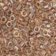 DB0064 Taupe Lined Crystal AB Lined-Dyed, Size 11/0 Miyuki Delica Beads, 5.2g approx. 