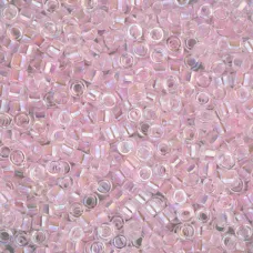 DB0071 Pink AB Lined-Dyed, Size 11/0 Miyuki Delica Beads, 5.2g approx.