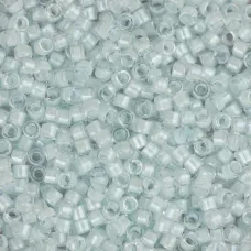 DB0078 Aqua mist lined crystal luster, Size 11/0 Miyuki Delica Beads, 5.2g appro...