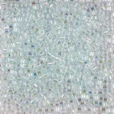 DB0083 Lined Light Aqua AB - Size 11/0 Miyuki Delica Beads, 5.2gm approx.