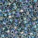 DB0085 Blue AB Lined-Dyed, Size 11/0 Miyuki Delica Beads, 5.2g approx.