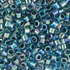 DB0086 Dark Blue AB Lined-Dyed, Size 11/0 Miyuki Delica Beads, 5.2g approx.