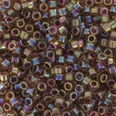 DB0091 Cranberry Lined Light Topaz AB, Size 11/0 Miyuki Delica Beads, 5.2g appro...