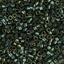 DB0125 Green AB Gold Luster, Size 11/0 Miyuki Delica Beads, 5.2g approx.