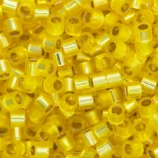 DB0145 Yellow Silver Lined, Size 11/0 Miyuki Delica Beads, 5.2g approx.