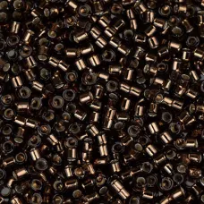 DB0150 Brown Silver Lined, Size 11/0 Miyuki Delica Beads, 5.2g approx.