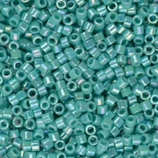 DB0166 Turquoise Opaque AB, Size 11/0 Miyuki Delica Beads, 5.2g approx.