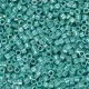 DB0166 Turquoise Opaque AB, Size 11/0 Miyuki Delica Beads, 5.2g approx.