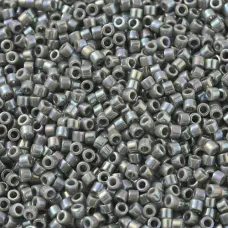 DB0168 Grey Opaque AB, Size 11/0 Miyuki Delica Beads, 5.2g approx.