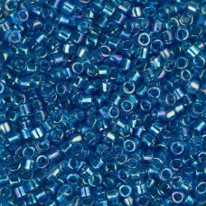 DB0177 Capri Blue AB, Size 11/0 Miyuki Delica Beads, 5.2g approx. DB0177 Capri Blue AB, Size 11/0 Miyuki Delica Beads, 5.2g approx.