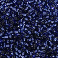 DB0183 Silver lined Cobalt Blue , Size 11/0 Miyuki Delica Beads, 5.2g approx.