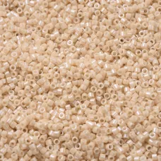DB0205 Beige Glazed Luster, Size 11/0 Miyuki Delica Beads, 50gm bag