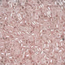 DB0234 Crystal Pale Salmon Ceylon Lined-Dyed, Size 11/0 Miyuki Delica Beads, 5.2...