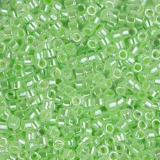 DB0237 Light Crystal Green Ceylon Lined-Dyed, Size 11/0 Miyuki Delica Beads, 5.2...
