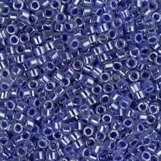 DB0243 Medium Crystal Blue Ceylon Lined-Dyed, Size 11/0 Miyuki Delica Beads, 5.2g approx. DB0243 Medium Crystal Blue Ceylon Lined-Dyed, Size 11/0 Miyuki Delica Beads, 5.2g approx.
