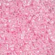 DB0244 Light Crystal Pink Ceylon Lined-Dyed, Size 11/0 Miyuki Delica Beads, 5.2g approx.