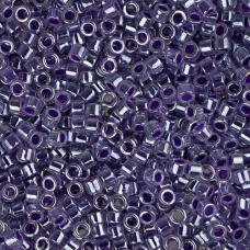 DB0250 Crystal Violet Ceylon Lined-Dyed, Size 11/0 Miyuki Delica Beads, 5.2g approx. DB0250 Crystal Violet Ceylon Lined-Dyed, Size 11/0 Miyuki Delica Beads, 5.2g approx.