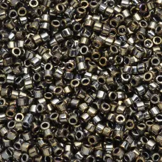 DB0254 Silver Tarnished Opaque Gold Luster, Size 11/0 Miyuki Delica Beads, 5.2g approx. DB0254 Silver Tarnished Opaque Gold Luster, Size 11/0 Miyuki Delica Beads, 5.2g approx.